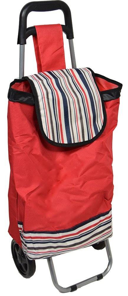 ΚΑΡΟΤΣΙ ΛΑΪΚΗΣ CHIOS HELLAS ΜΕ 2 ΡΟΔΕΣ ΚΟΚΚΙΝΟ 55X32X22CM