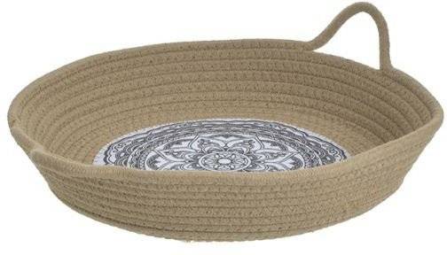 ΚΑΛΑΘΙ INART ΥΦΑΣΜΑΤΙΝΟ ΚΑΦΕ/ΜΠΛΕ Φ26Χ7CM INART