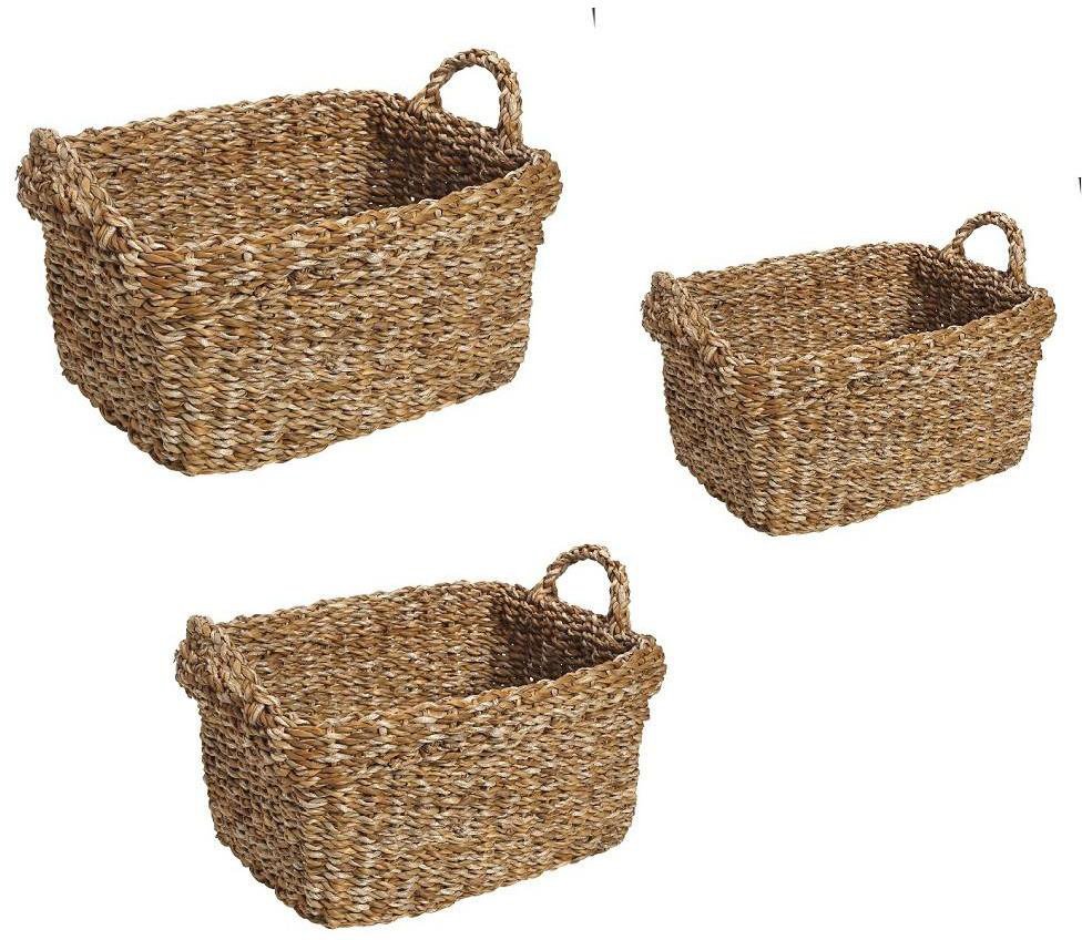 ESPIEL ΚΑΛΑΘΙ ESPIEL ΞΥΛΟ SEAGRASS ΣΕΤ 3 50Χ42Χ34CM