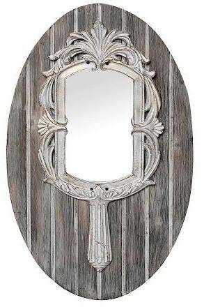 ΚΑΘΡΕΦΤΗΣ ESPIEL ΞΥΛΙΝΟΣ ΓΚΡΙ 50.5Χ32Χ3.5CM