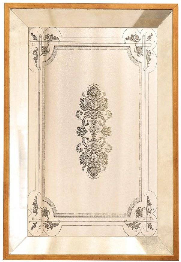 ΚΑΘΡΕΦΤΗΣ ESPIEL ΟΡΘΟΓ. ΜΕ ΣΧΕΔΙΟ ΧΡΥΣΟ ΑΝΤΙΚΕ 36Χ50,5CM ESPIEL