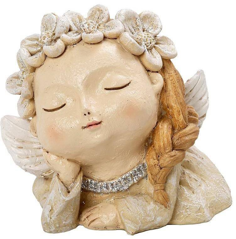 ΔΙΑΚΟΣΜΗΤΙΚΟ ESPIEL ΝΕΡΑΙΔΑ ΠΟΛΥΡΕΖΙΝΗ ΜΠΕΖ ΜΕ ΣΤΕΦΑΝΙ 16Χ18Χ17CM ESPIEL