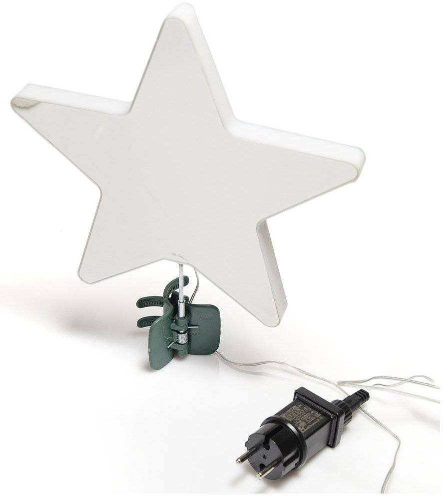 ΚΟΡΥΦΗ ΔΕΝΤΡΟΥ XMAS ΑΣΤΕΡΙ ΜΕ LED ΛΕΥΚΗ 25CM CHRISTMAS COLLECTION