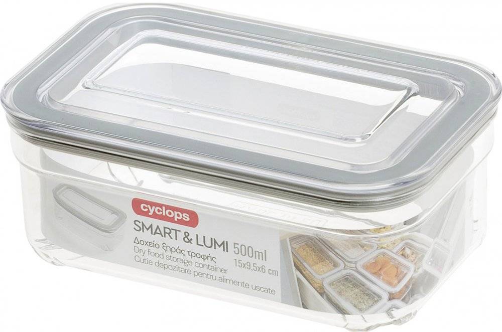 ΔΟΧΕΙΟ ΞΗΡΑΣ ΤΡΟΦΗΣ CYCLOPS SMART - LUMI 500ML BPA FREE 15X9.5X6 CM CYCLOPS