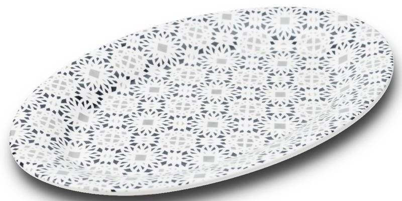 ΠΙΑΤΕΛΑ NAVA MAIOLICA ΠΟΡΣΕΛΑΝΙΝΗ ΟΒΑΛ ΓΚΡΙ(35CM)