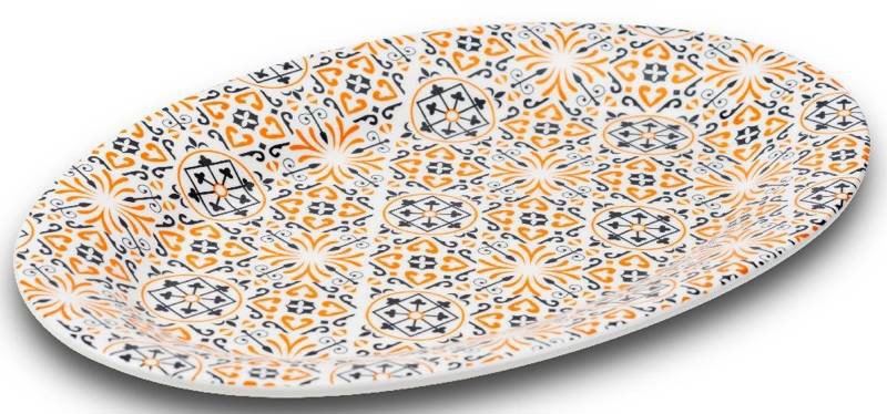 NAVA ΠΙΑΤΕΛΑ NAVA MAIOLICA ΠΟΡΣΕΛΑΝΙΝΗ ΟΒΑΛ ΠΟΡΤΟΚΑΛΙ (35CM)