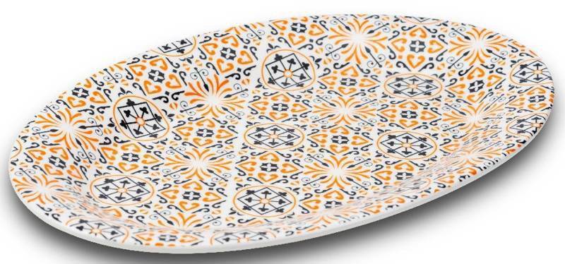 NAVA ΠΙΑΤΕΛΑ NAVA MAIOLICA ΠΟΡΣΕΛΑΝΙΝΗ ΟΒΑΛ ΠΟΡΤΟΚΑΛΙ (35CM)