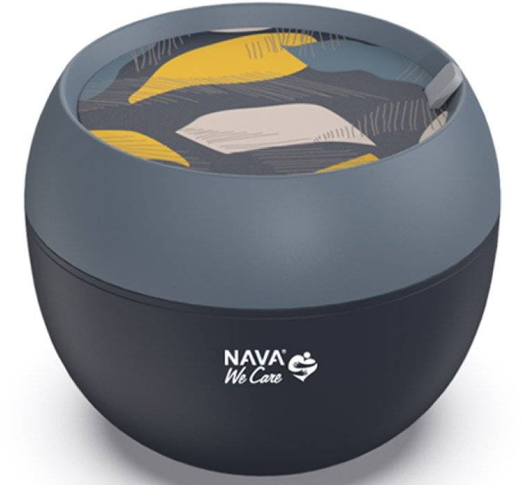 ΔΟΧΕΙΟ ΦΑΓΗΤΟΥ NAVA WE CARE ΠΛΑΣΤΙΚΟ ΣΤΡΟΓΓΥΛΟ ΜΠΛΕ (800ML) NAVA