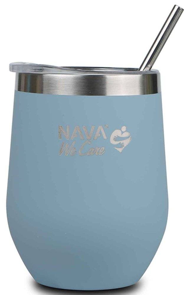 ΠΟΤΗΡΙ ΘΕΡΜΟΣ NAVA WE CARE INOX ΜΠΛΕ ΜΕ ΚΑΛΑΜΑΚΙ (360ML)