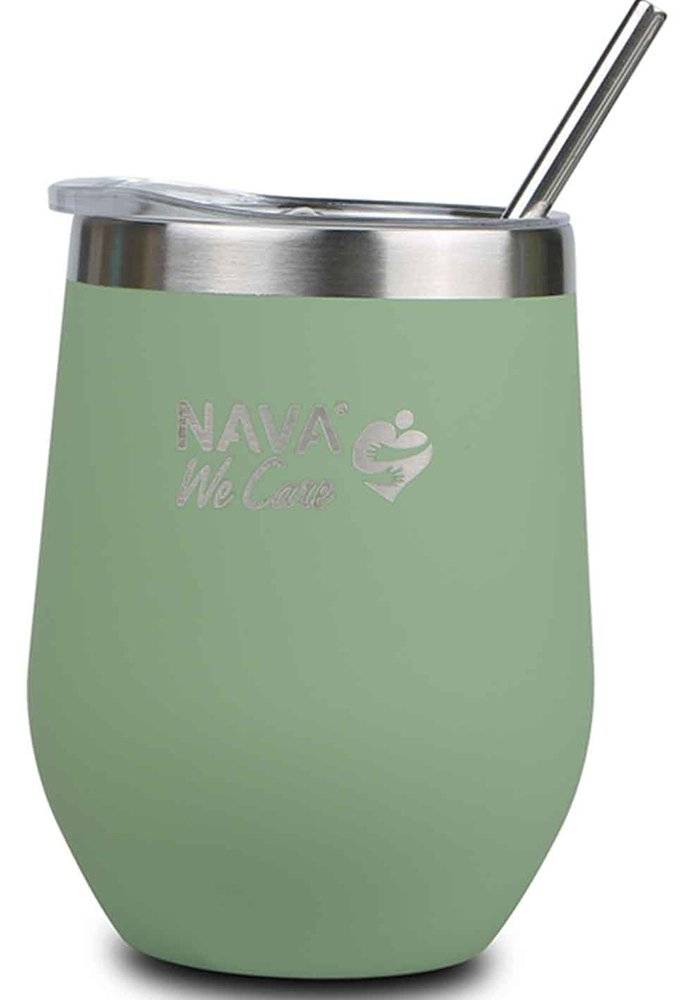 ΠΟΤΗΡΙ ΘΕΡΜΟΣ NAVA WE CARE INOX ΠΡΑΣΙΝΟ ΜΕ ΚΑΛΑΜΑΚΙ (360ML)