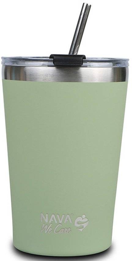 ΠΟΤΗΡΙ ΘΕΡΜΟΣ NAVA WE CARE INOX ΠΡΑΣΙΝΟ ΜΕ ΚΑΛΑΜΑΚΙ (450ML) NAVA