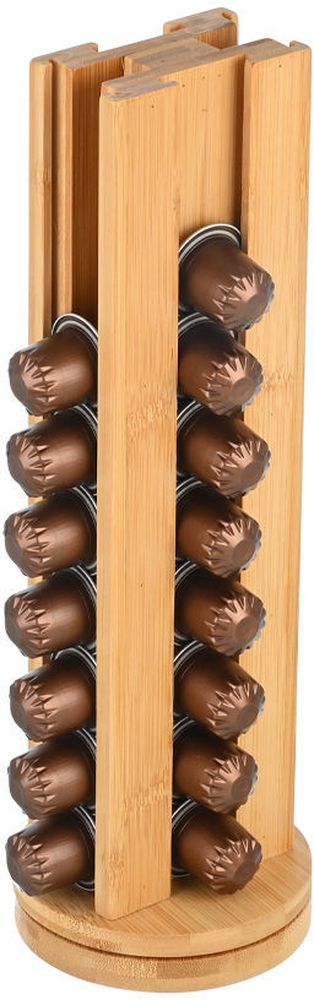 ESTIA ΒΑΣΗ ΓΙΑ ΚΑΨΟΥΛΕΣ ESPRESSO ESTIA BAMBOO ESSENTIALS ΠΕΡΙΣΤΡΕΦΟΜΕΝΗ (36 ΘΕΣΕΩΝ)