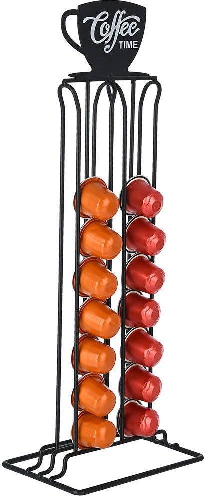 ESTIA ΒΑΣΗ ΓΙΑ ΚΑΨΟΥΛΕΣ ESPRESSO ESTIA ΜΕΤΑΛΛΙΚΗ ΜΑΥΡΗ (36 ΘΕΣΕΩΝ)