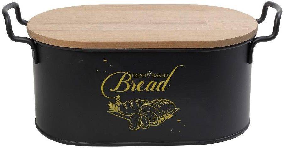 ESPIEL ΨΩΜΙΕΡΑ ESPIEL ΜΕΤΑΛΛΙΚΗ ΜΕ ΞΥΛΙΝΟ ΚΑΠΑΚΙ ΜΑΤ ΜΑΥΡΗ (39.5CMX20CMX16.5CM)