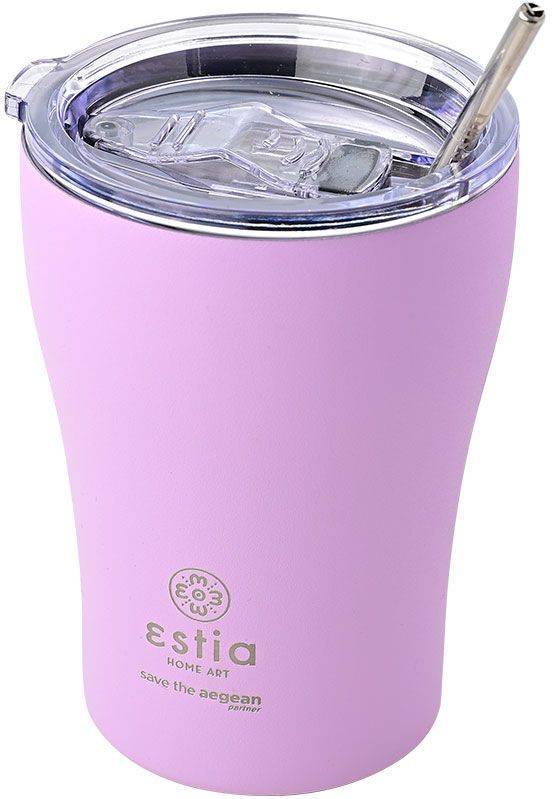 ΠΟΤΗΡΙ ΘΕΡΜΟΣ ESTIA SAVE THE AEGEAN COFFEE MUG LAVENDER PURPLE (350ML) SAVE THE AEGEAN