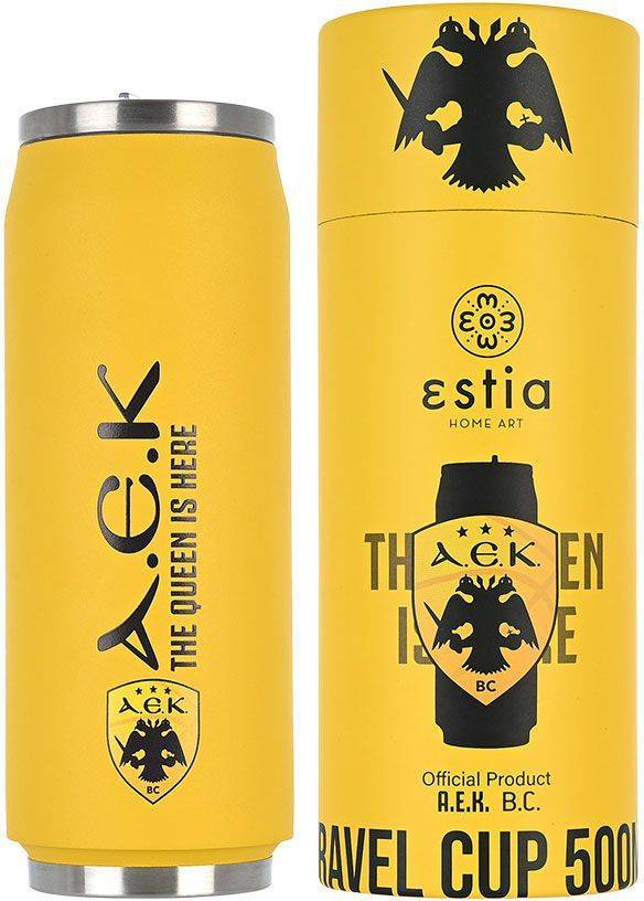 ΘΕΡΜΟΣ ESTIA SAVE THE AEGEAN TRAVEL CUP AEK BC EDITION (500ML) SAVE THE AEGEAN