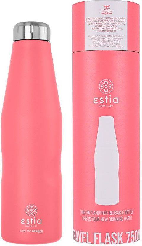 ΜΠΟΥΚΑΛΙ ΘΕΡΜΟΣ ESTIA SAVE THE AEGEAN TRAVEL FLASK FUSION CORAL (750ML) SAVE THE AEGEAN