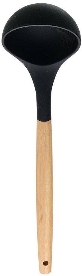 ΚΟΥΤΑΛΑ ΒΑΘΙΑ ESTIA BAMBOO ESSENTIALS ΣΙΛΙΚΟΝΗΣ ΜΑΥΡΗ (31.5CM) ESTIA