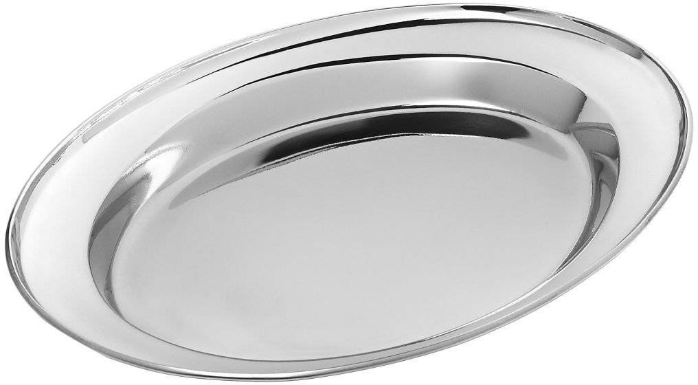 ΠΙΑΤΕΛΑ ΣΕΡΒΙΡΙΣΜΑΤΟΣ ESTIA INOX ΒΑΘΙΑ ΟΒΑΛ (30CMX22CM) ESTIA