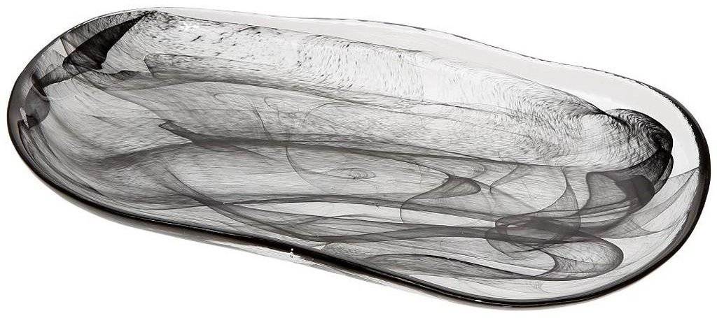 ΠΙΑΤΕΛΑ ESPIEL ALABASTER ΓΥΑΛΙΝΗ ΟΒΑΛ ΜΑΥΡΗ (27CMΧ14CM) ESPIEL