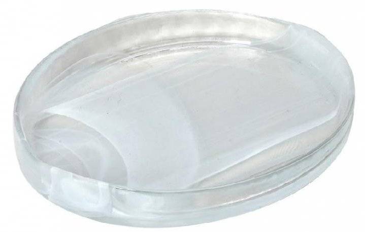 ΜΠΟΛ ESPIEL ATLAS ALABASTER ΓΥΑΛΙΝΟ ΟΒΑΛ ΛΕΥΚΟ (15CMΧ12.5CM)