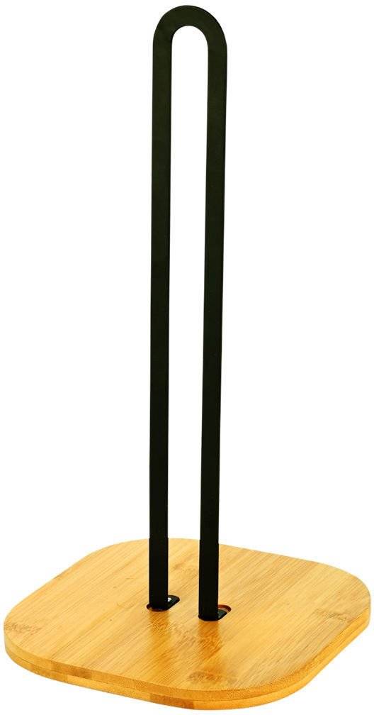 ΒΑΣΗ ΓΙΑ ΡΟΛΟ ΚΟΥΖΙΝΑΣ ESTIA BAMBOO ESSENTIALS ΜΕΤΑΛΛΙΚΗ ΜΑΥΡΗ (16CMX31.3CM) ESTIA