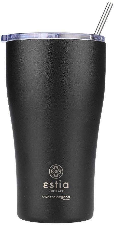 ΘΕΡΜΟΣ ESTIA SAVE THE AEGEAN COFFEE MUG MIDNIGHT BLACK (500ML) SAVE THE AEGEAN