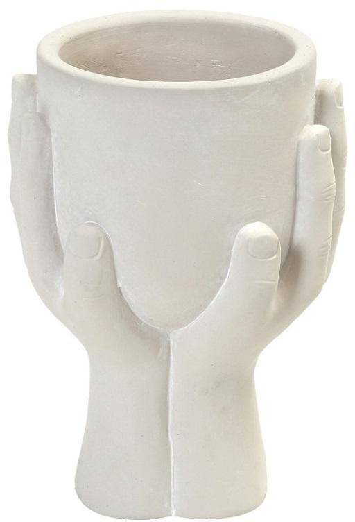 ΒΑΖΟ ESPIEL BOHO ΤΣΙΜΕΝΤΕΝΙΟ ΛΕΥΚΟ (24Χ16.5Χ14CM) ESPIEL