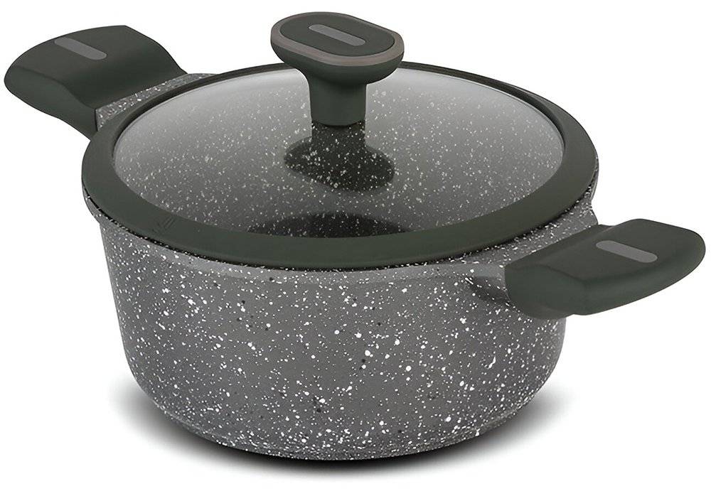 NAVA ΚΑΤΣΑΡΟΛΑ NAVA OLEA ΜΕ ΑΝΤΙΚΟΛΛΗΤΙΚΗ ΕΠΙΣΤΡΩΣΗ STONE ΚΑΙ ΚΑΠΑΚΙ (20CM)