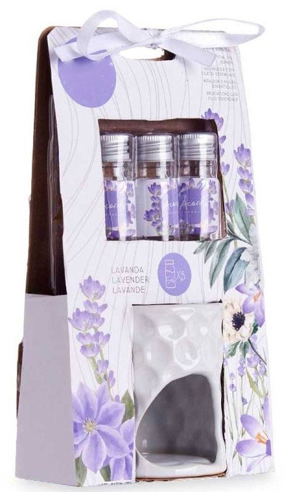 ΣΕΤ ΑΡΩΜΑΤΙΣΤΗΣ ACORDE ΚΕΡΑΜΙΚΟΣ ΜΕ 3X5ML ΛΑΔΑΚΙΑ ΛΕΒΑΝΤΑ (12X7X11CM) UNIKER