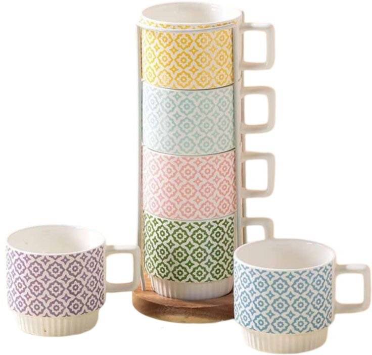 ΚΟΥΠΕΣ SPACECOW ΜΕ ΓΕΩΜΕΤΡΙΚΑ ΣΧΕΔΙΑ ΣΕ DISPLAY ΣΕΤ 4ΤΜΧ 300ML