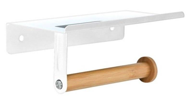 ΧΑΡΤΟΘΗΚΗ SPIRELLA ΜΕ ΒΑΣΗ ΣΤΗΡΙΞΗΣ ΤΗΛΕΦΩΝΟΥ TAREK ΛΕΥΚΗ 18Χ9.5CM