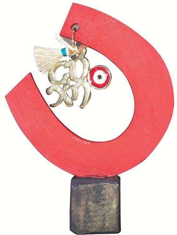 JK HOME ΓΟΥΡΙ JK HOME DECOR ΠΕΤΑΛΟ ΞΥΛΙΝΟ KOKKINO 13CM