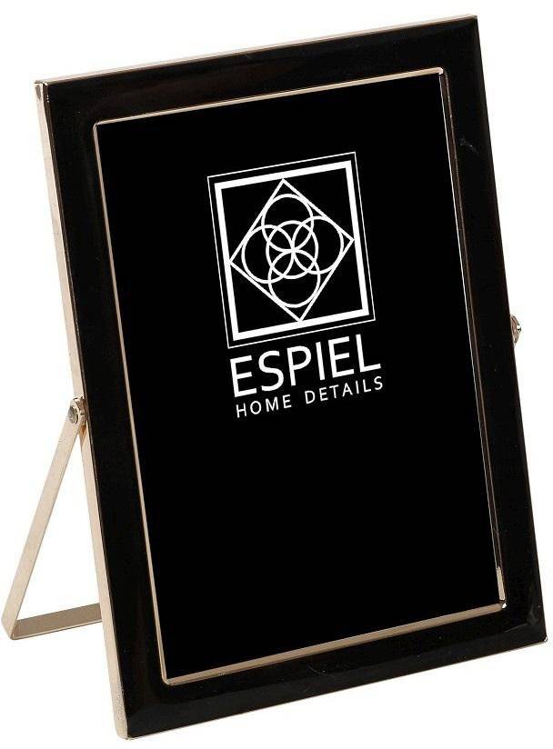 ΚΟΡΝΙΖΑ ESPIEL ΜΕΤΑΛΛΙΚΗ ΜΑΥΡΟ-ΧΡΥΣΟ (20X25CM) ESPIEL