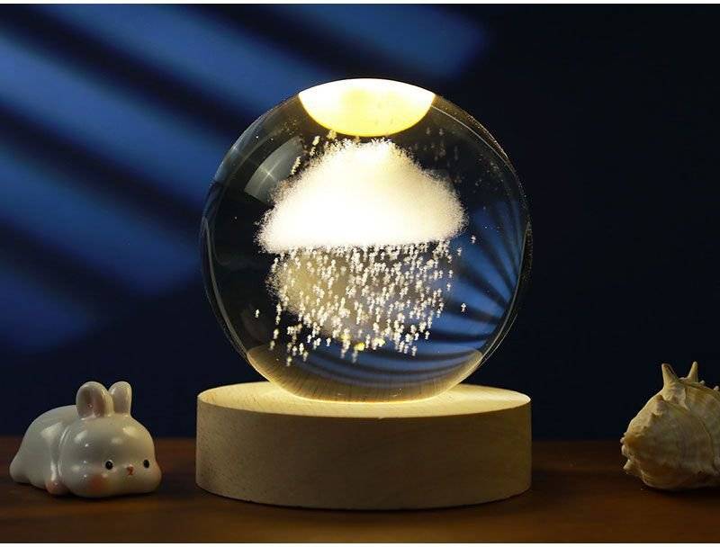 ΛΑΜΠΑ I-TOTAL XL2717A CRYSTAL BALL RAINY MEDIUM (8CM) I-TOTAL