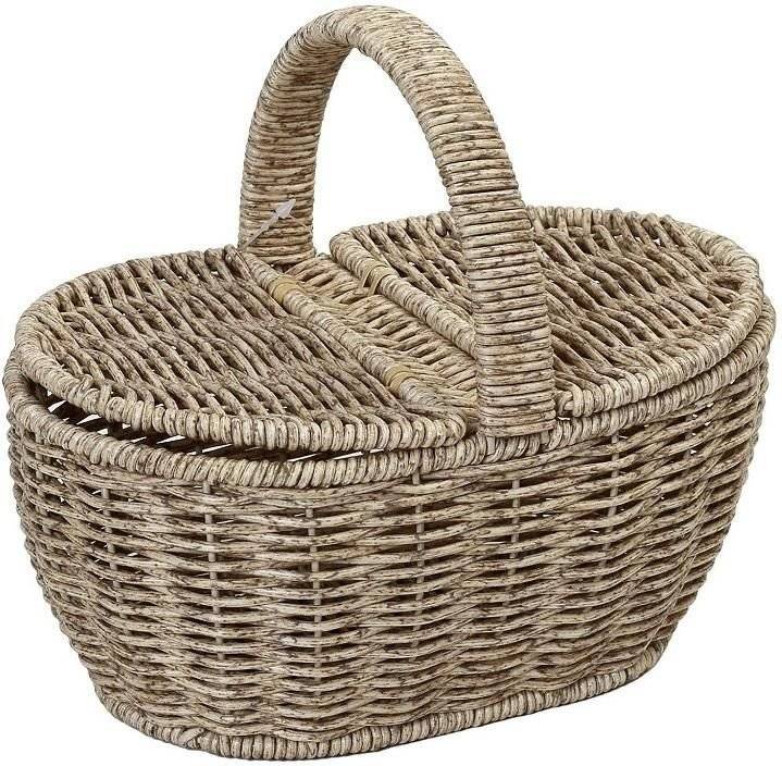 ESPIEL ΚΑΛΑΘΙ ESPIEL ΠΙΚ-ΝΙΚ ΨΑΘΙΝΟ ΟΒΑΛ ΜΠΕΖ ΜΕ ΚΑΠΑΚΙ (22Χ15Χ19CM)