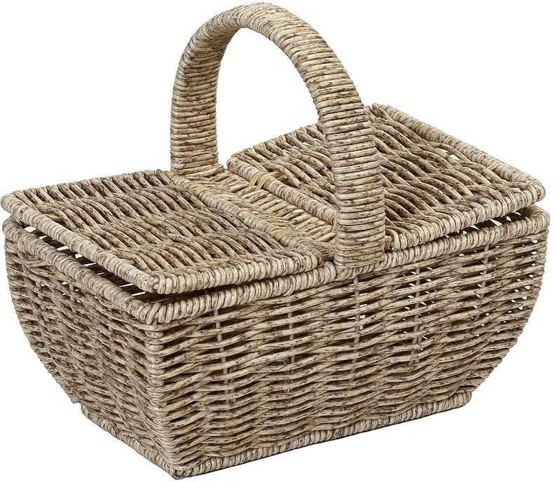 ΚΑΛΑΘΙ ESPIEL ΠΙΚ-ΝΙΚ ΨΑΘΙΝΟ ΟΡΘΟΓΩΝΙΟ ΜΠΕΖ ΜΕ ΚΑΠΑΚΙ (21Χ14Χ19CM) ESPIEL