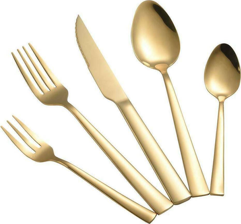 ΣΕΤ ΜΑΧΑΙΡΟΠΗΡΟΥΝΑ DINOX PORTO GOLD SHINY (24ΤΜΧ) DINOX