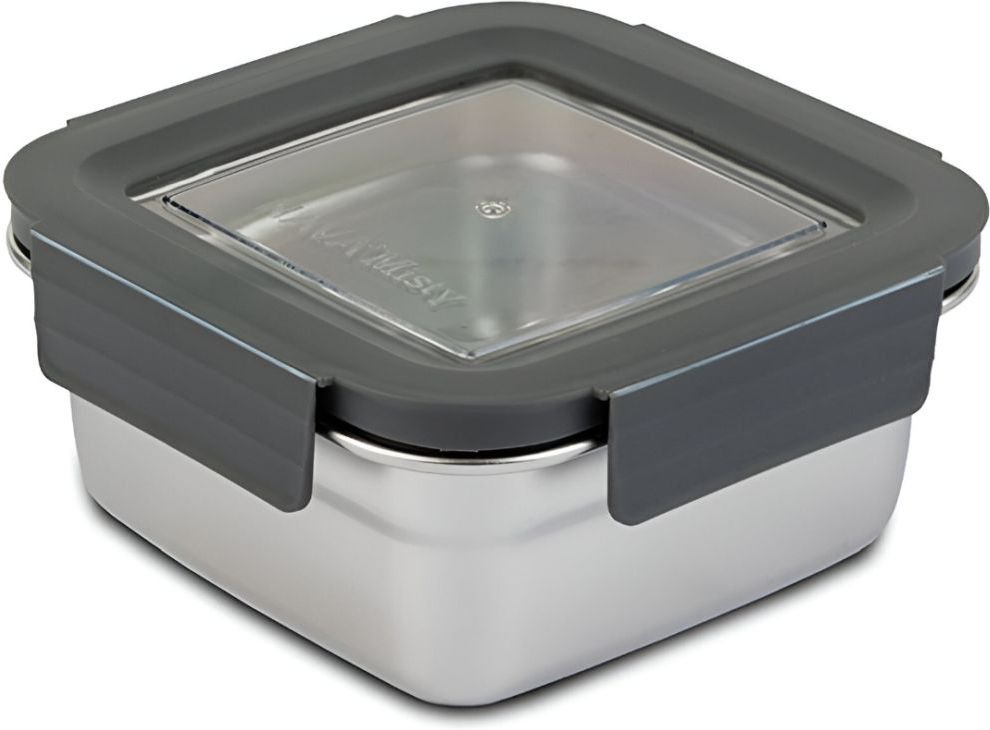 ΔΟΧΕΙΟ ΦΑΓΗΤΟΥ NAVA MISTY ΑΝΟΞΕΙΦΩΤΟ ΤΕΤΡΑΓΩΝΟ ΜΕ ΠΛΑΣΤΙΚΟ ΚΑΠΑΚΙ (600ML) NAVA