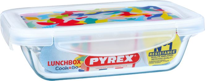 PYREX ΦΑΓΗΤΟΔΟΧΕΙΟ PYREX COOK-GO DESIGN ΟΡΘΟΓΩΝΙΟ (800ML)