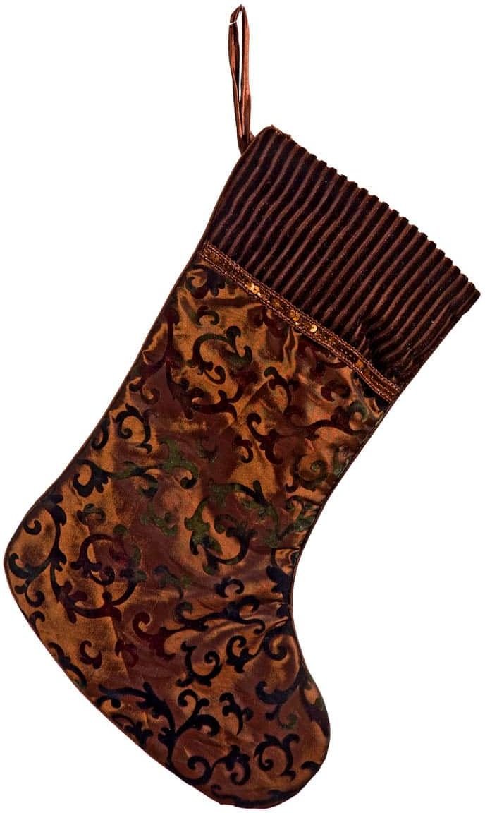 JK HOME ΧΡΙΣΤ/ΚΗ ΚΑΛΤΣΑ JΚ HOME DECOR ΚΑΦΕ (25X34CM)