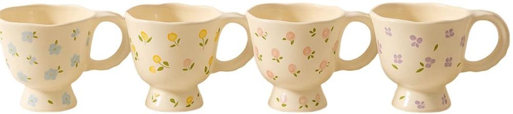 ΚΟΥΠΑ SPACECOW RETRO FLOWER ΚΕΡΑΜΙΚΗ ΤΥΧΑΙΑ ΕΠΙΛΟΓΗ ΧΡΩΜΑΤΟΣ (300ML) SPACECOW