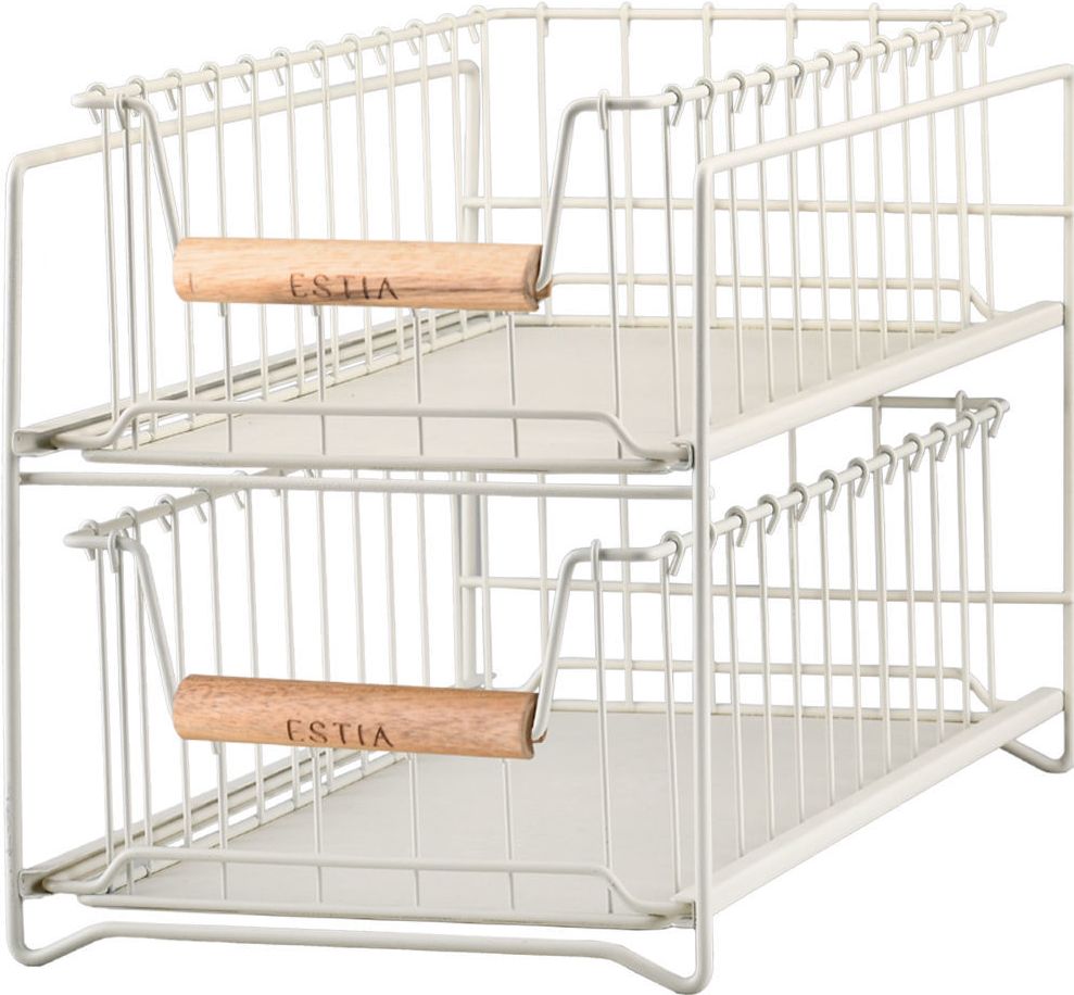 ΚΑΛΑΘΙ ΟΡΓΑΝΩΣΗΣ ESTIA ALLURE ΜΕΤΑΛΛΙΚΟ ΣΥΡΤΑΡΩΤΟ 2 ΕΠΙΠΕΔΩΝ IVORY