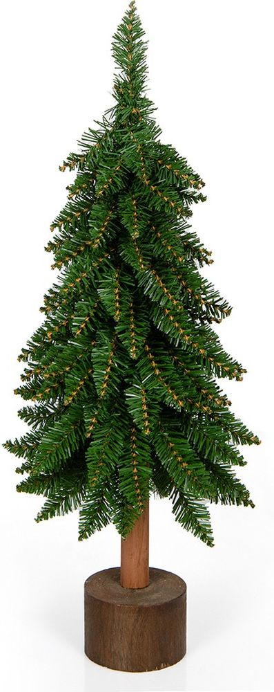 ΧΡΙΣΤΟΥΓΕΝΝΙΑΤΙΚΟ ΔΕΝΤΡΑΚΙ ΕΛΑΤΟ CHRISTMAS COLLECTION PVC ΠΡΑΣΙΝΟ ΜΕ ΞΥΛΙΝΗ ΒΑΣΗ (80CM) CHRISTMAS COLLECTION