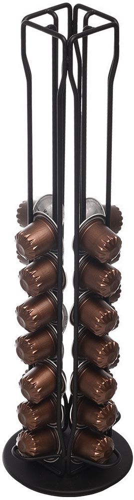 ESTIA ΒΑΣΗ ΓΙΑ ΚΑΨΟΥΛΕΣ ESPRESSO ESTIA ΜΕΤΑΛΛΙΚΗ ΠΕΡΙΣΤΡΕΦΟΜΕΝΗ ΜΑΥΡΗ (40 ΘΕΣΕΩΝ)