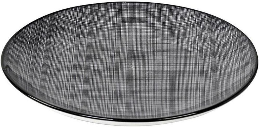 ΠΙΑΤΟ ΦΡΟΥΤΟΥ ESPIEL LINEA GRAY ΚΑΡΟ ΜΑΥΡΟ (23CM) ESPIEL