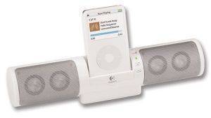 LOGITECH 970218 MM32 PORTABLE WHITE SPEAKERS FOR IPOD