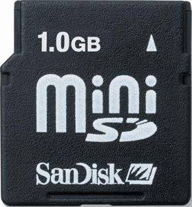 SANDISK 1GB SECURE DIGITAL CARD MINI SDSDM-1024-E10M