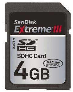 SANDISK 4GB EXTREME III SECURE DIGITAL HIGH CAPACITY
