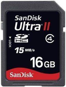 SANDISK 16GB ULTRA II SECURE DIGITAL CLASS 4